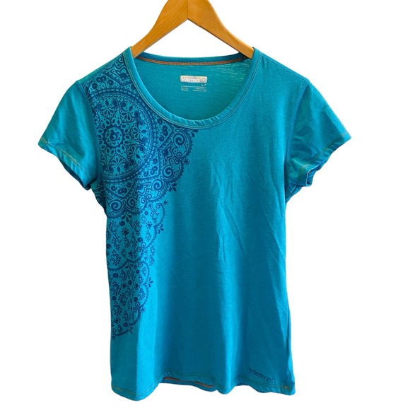 Marmot Tops - Ladies Marmot Katie Dry-Release Turquoise Top